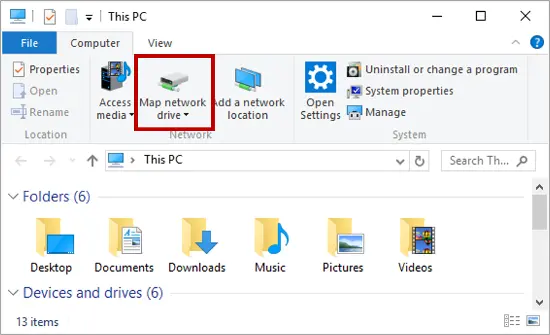 Map network drive icon