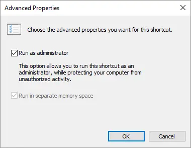 run as admin