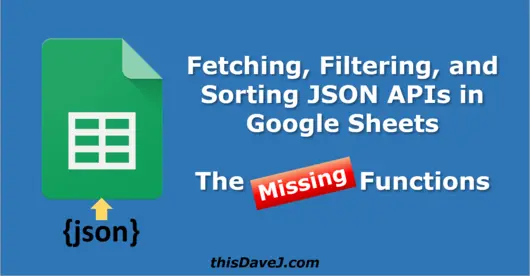 Google Sheets JSON Web APIs